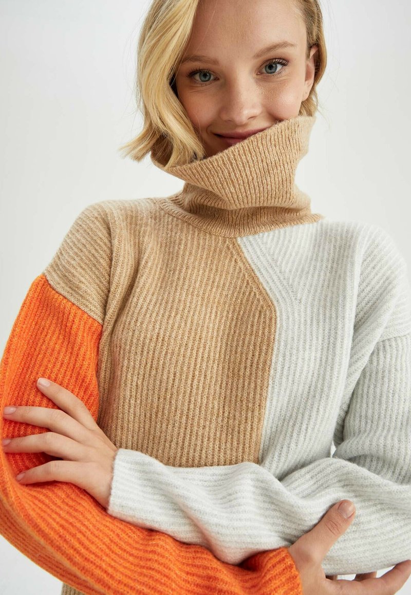 DeFacto OVERSIZE FIT - Strickpullover - Beige
