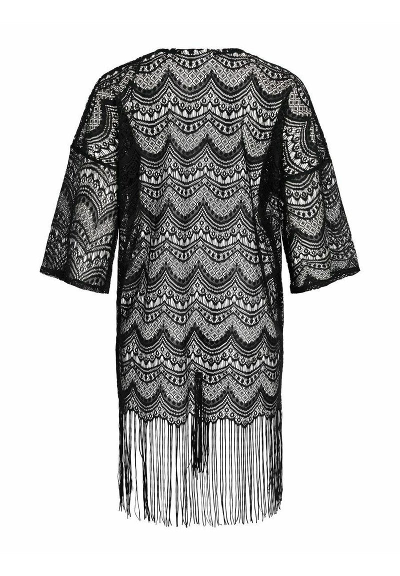 Vila VINOLA FRINGLE KIMONO - Leichte Jacke - Black