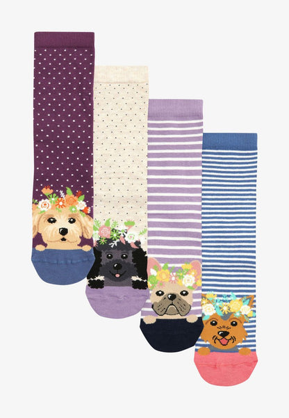 Next FLOWER GARLAND DOGS ANKLE 4-ER-PACK - Socken - Multi