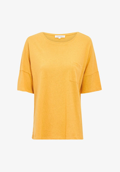  MIT KURZEN ÄRMELN - T-Shirt Basic - Jaune Moutarde