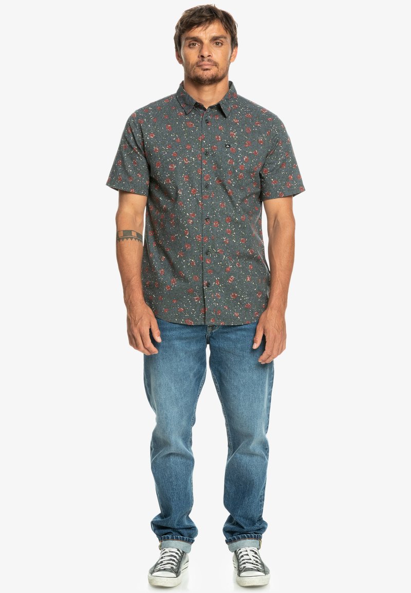 Quiksilver MELLOW FUZZ -KURZÄRMLIGES - Hemd - Dark Slate Mellow Fuzz