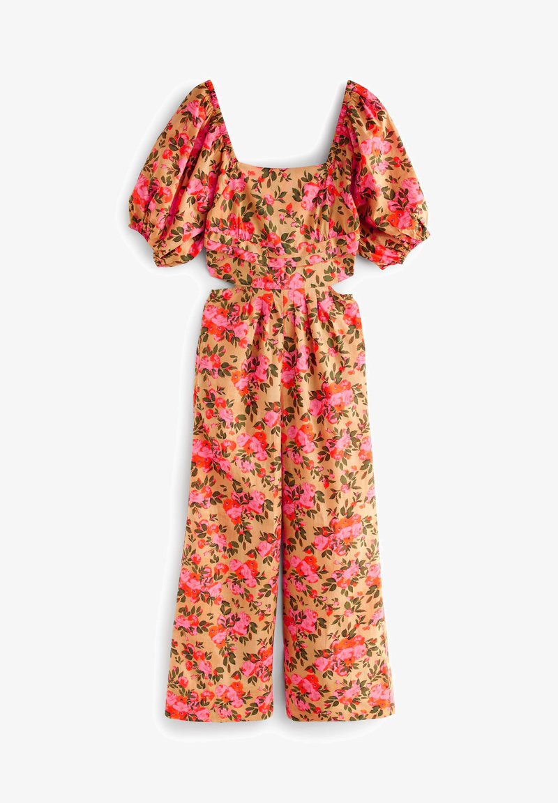 Next WIDE LEG PUFF SLEEVE - Jumpsuit - Pink Floral