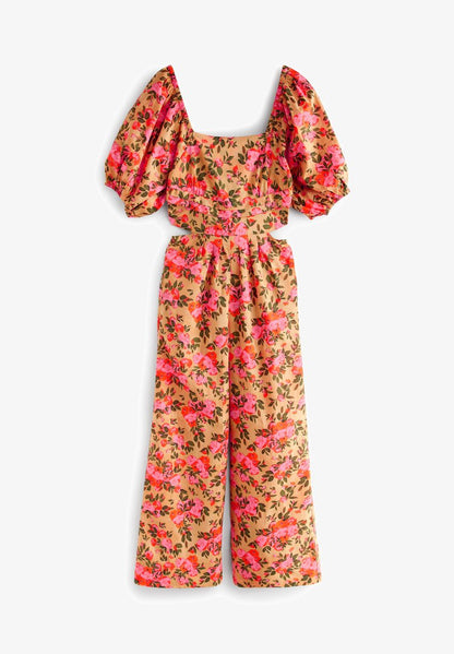 Next WIDE LEG PUFF SLEEVE - Jumpsuit - Pink Floral