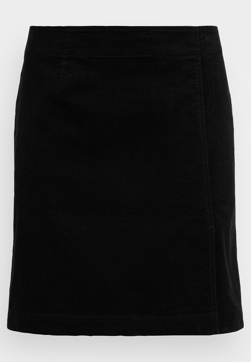 Marc O'Polo SKIRT EASY SHAPE WITH CUTLINE PLEAT DETAIL, SHORT LENGTH - A-Linien-Rock - Black