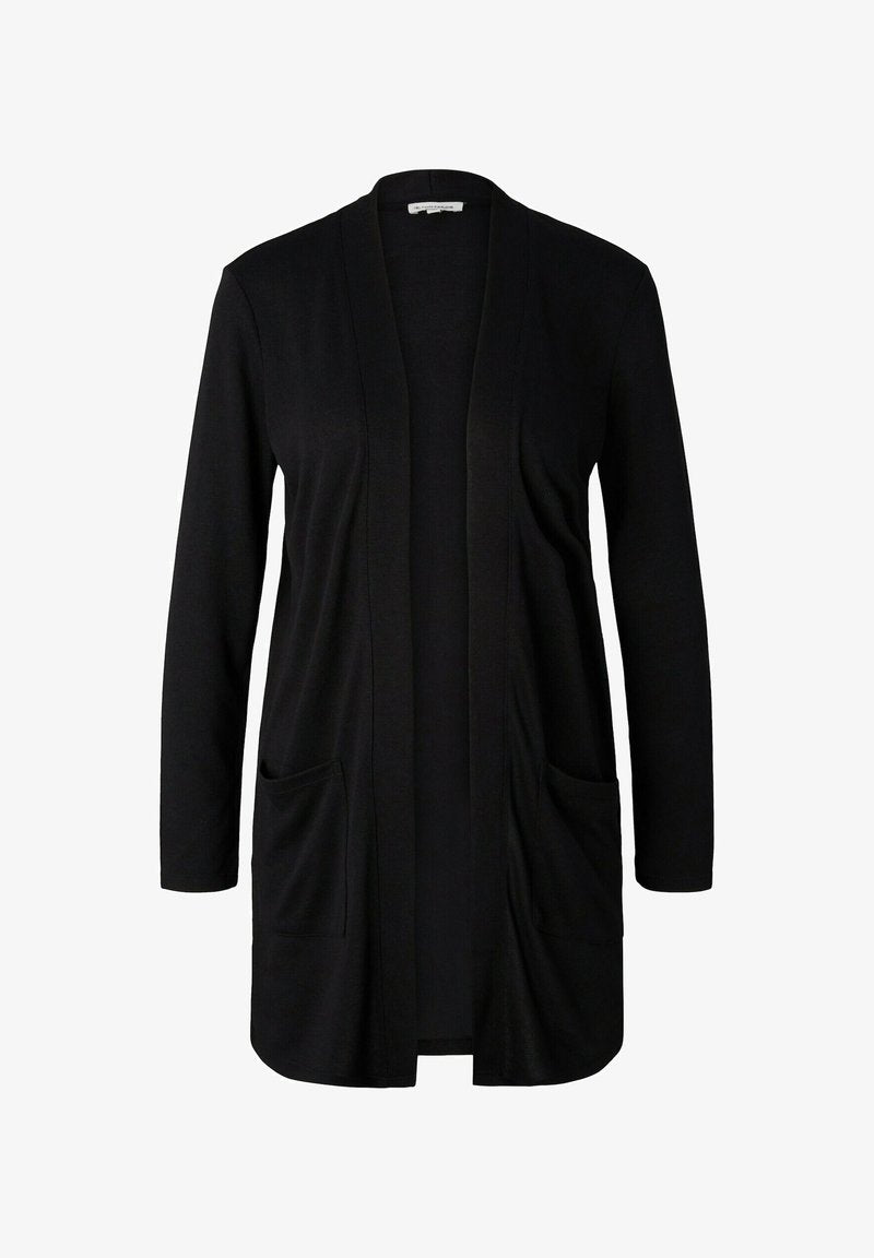 Tom Tailor LANGER - Strickjacke - Deep Black