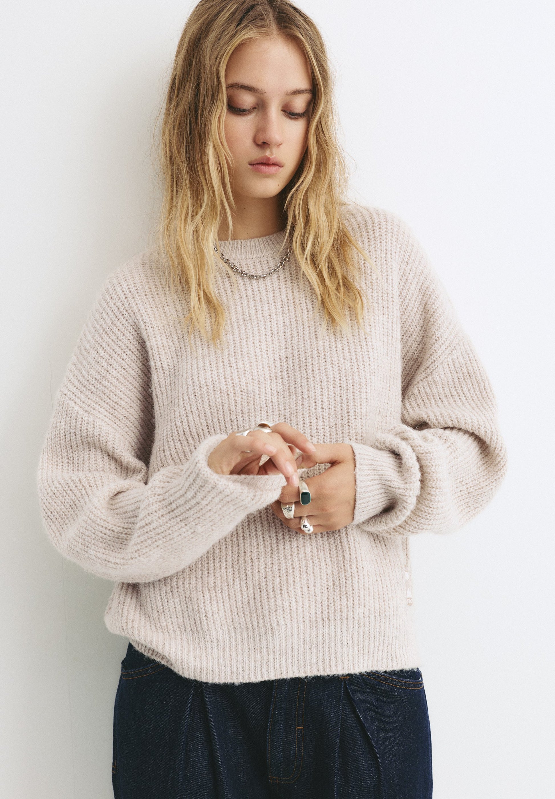 PULL & BEAR PURL - Jumper - Sand