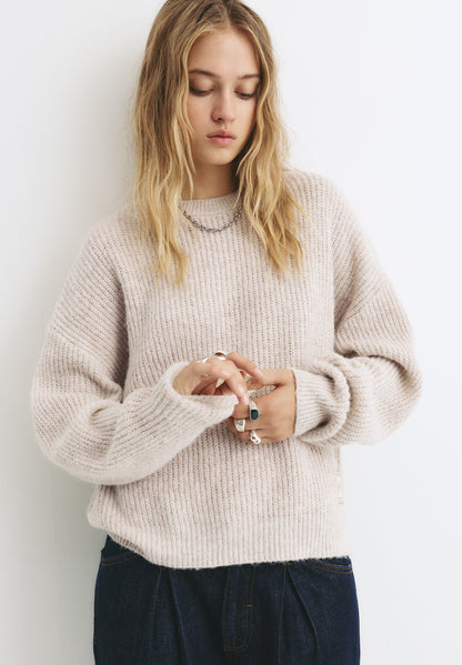 PULL & BEAR PURL - Jumper - Sand