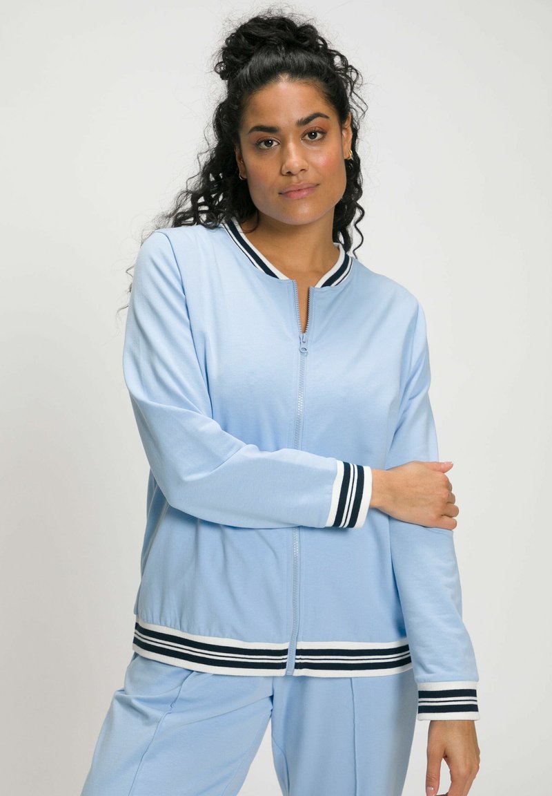 Ulla Popken Sweatjacke - Eisblau