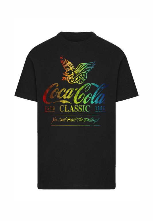 F4NT4STIC COCA COLA OMBRE GRAPHIC - Print T-shirt - Schwarz