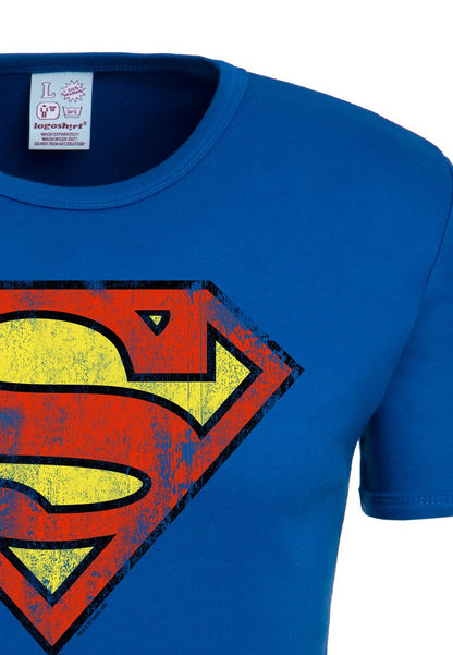 Logoshirt T-SHIRT SUPERMAN-LOGO - T-Shirt Print - Blau