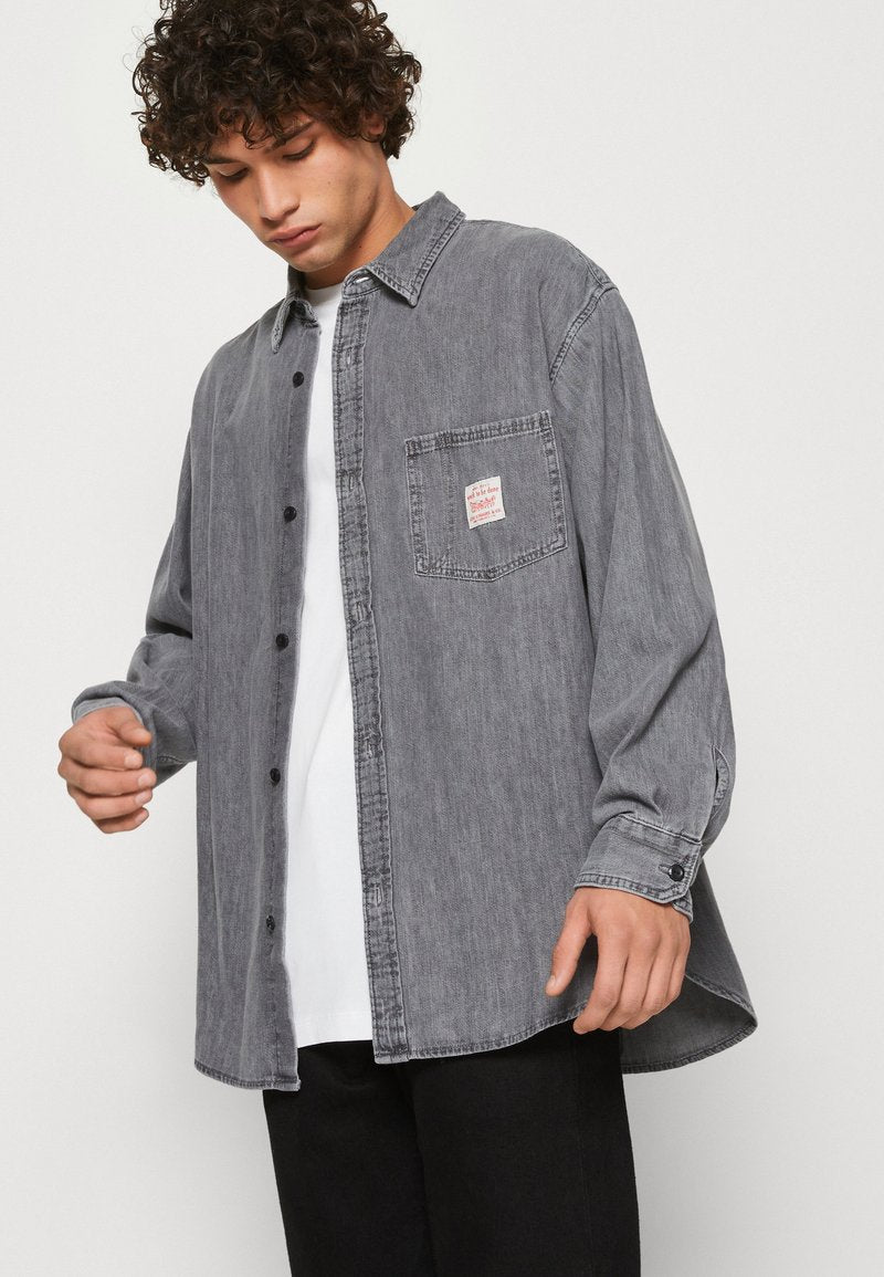  WALLER 1 POCKET SHIRT - Hemd - Black Denim