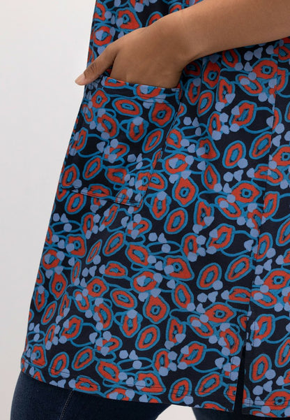 Ulla Popken PRINT - T-Shirt Print - Navy Blue Multi