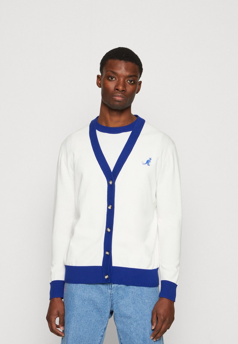 Kangol RIVER CARDIGAN UNISEX - Strickjacke - Off White/blue