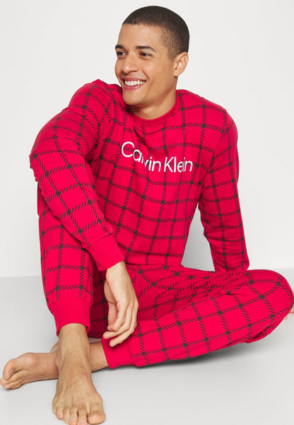 CALVIN KLEIN UNDERWEAR LOGO GRAPHIC LOUNGE - Nachtwäsche Shirt - Red