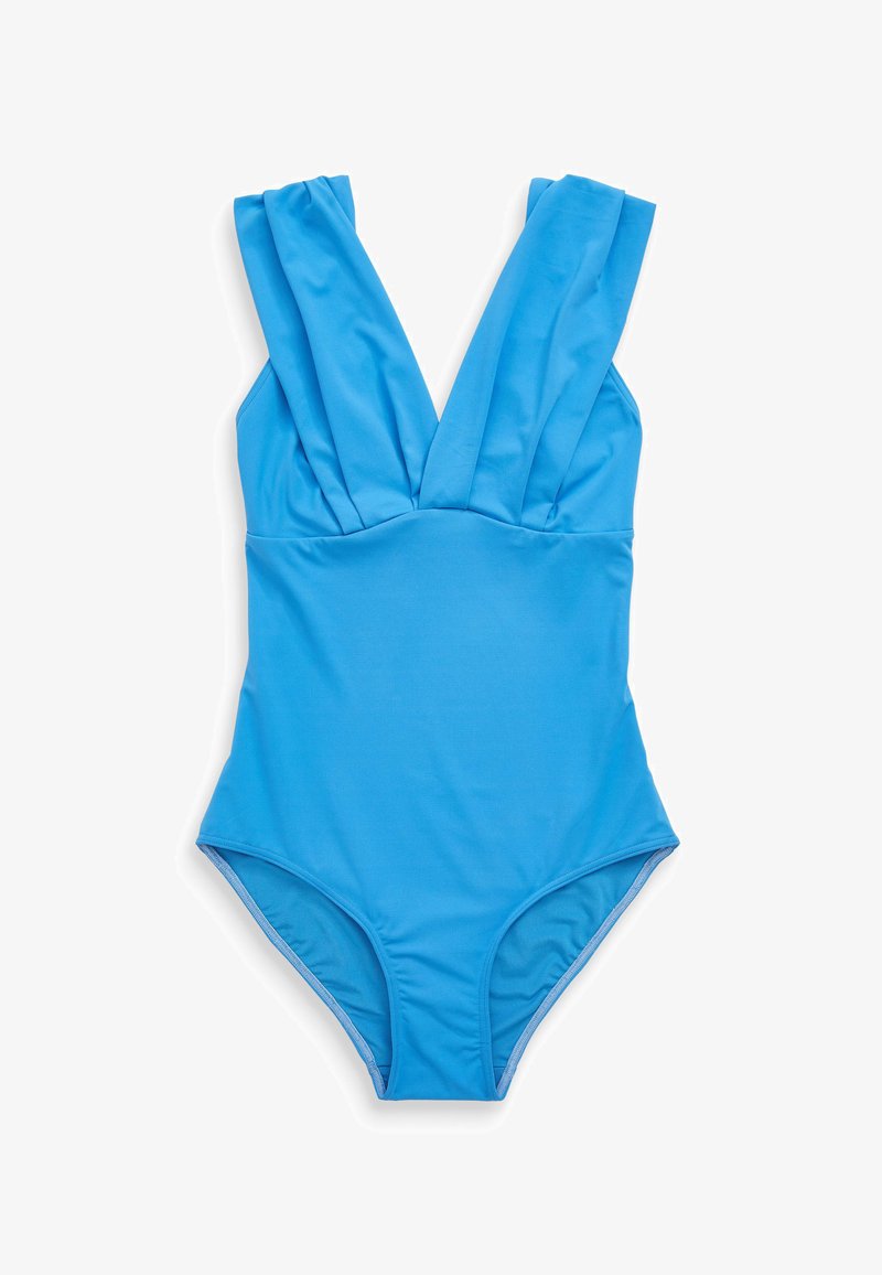 Next TUMMY CONTROL WIDE STRAP PLUNGE - Badeanzug - Blue