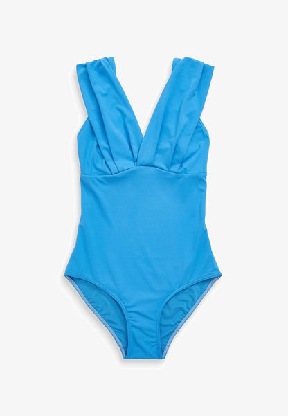 Next TUMMY CONTROL WIDE STRAP PLUNGE - Badeanzug - Blue