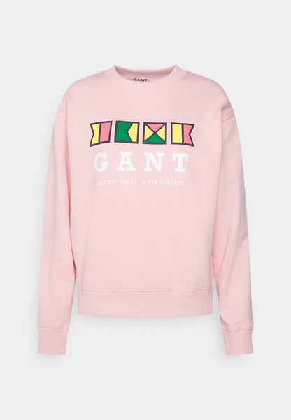 Gant FLAGS C NECK - Sweatshirt - Evening Blue