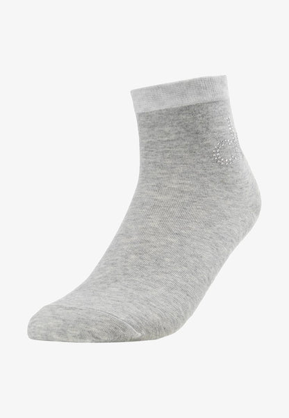 CALVIN KLEIN UNDERWEAR WOMEN SHORT SOCK CRYSTAL LOGO PIPER - Socken - Black