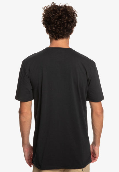 Quiksilver CIRCLED LINE SS - T-Shirt Print - Black