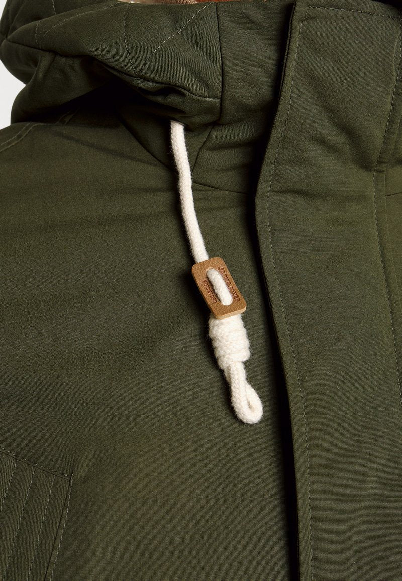 Jack & Jones JJEMASH TEDDY - Wintermantel - Forest Night