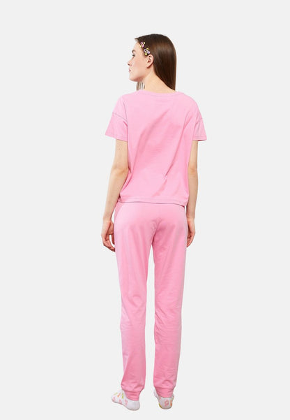  CREW NECK STRAIGHT SHORT SLEEVE - Nachtwäsche Set - Pink
