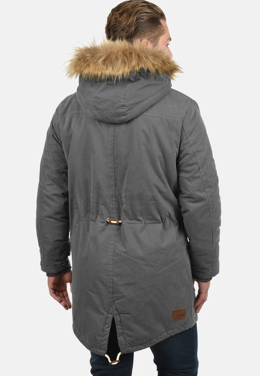 Solid SDDRY - Wintermantel - Dark Grey
