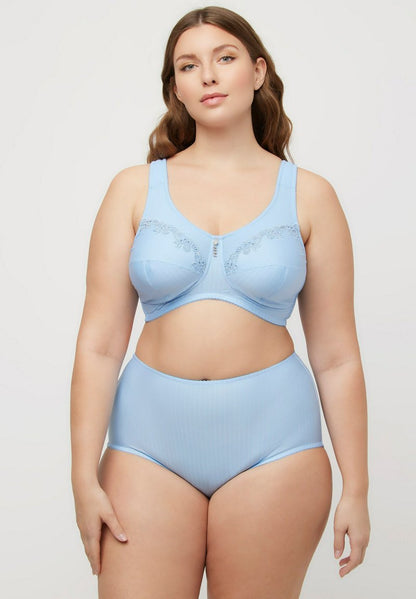 Ulla Popken T-Shirt BH - Bleu Clair