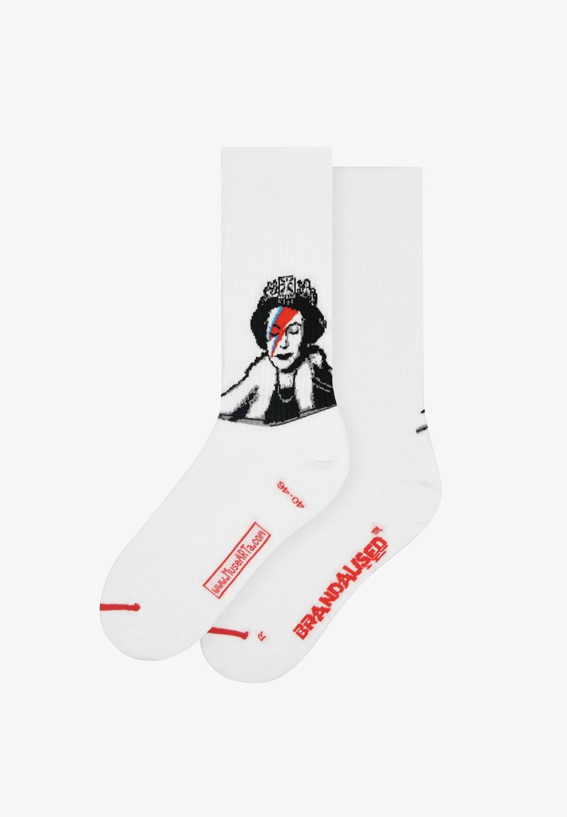  BANKSY GRAFFITI LIZZIE STARDUST - Socken - White