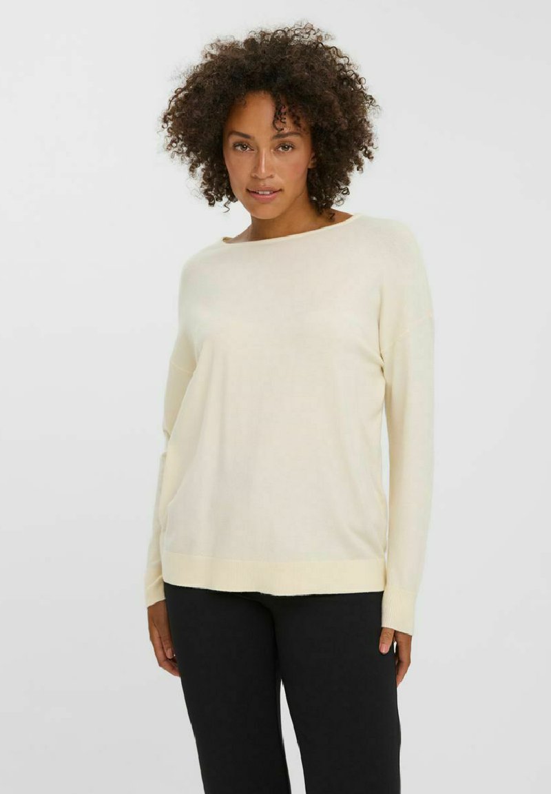 Vero Moda VMKARIS BOATNECK BOXY - Strickpullover - Birch
