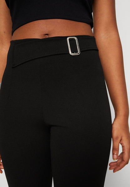 Wal G MELODY BUCKLE TROUSER - Stoffhose - Black