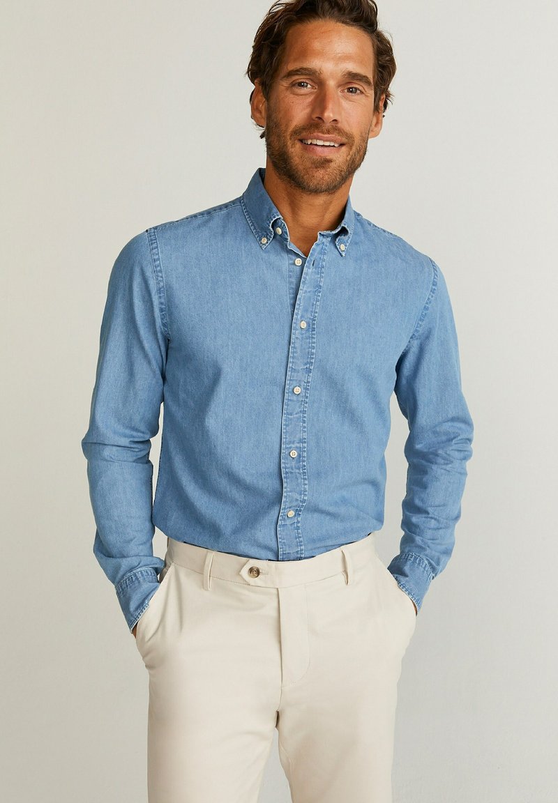  OWEN - Hemd - Light Blue Wash
