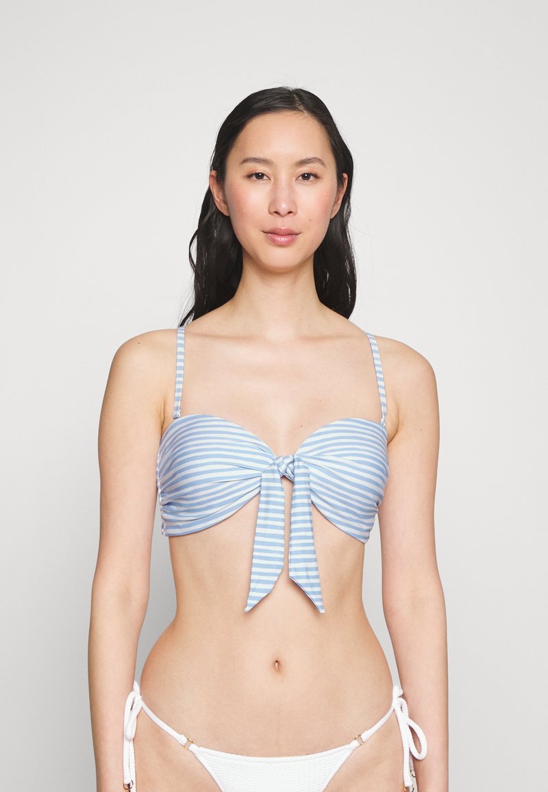 Seafolly SUMMER CRUSH TWIST TIE FRONT BANDEAU - Bikini-Top - Powder Blue