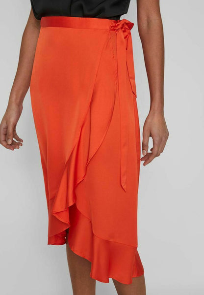 Vila VIELLETTE WRAP - A-Linien-Rock - Tigerlily