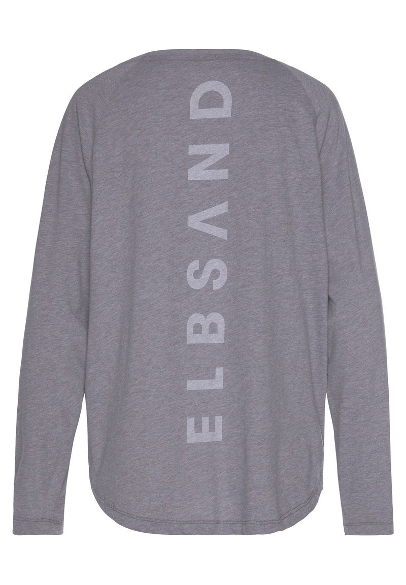 Elbsand Langarmshirt - Blau Meliert