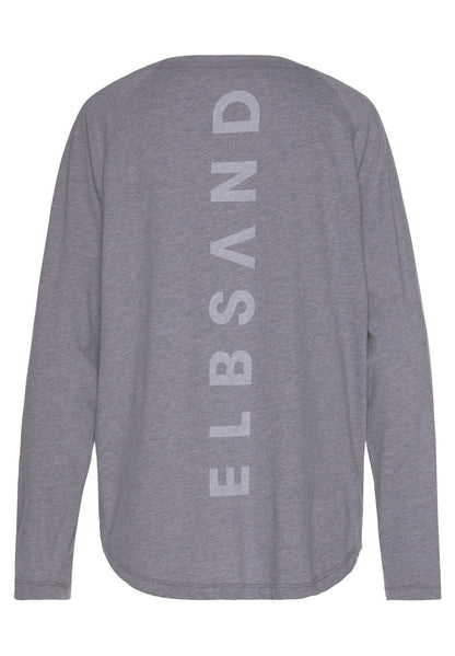 Elbsand Langarmshirt - Blau Meliert