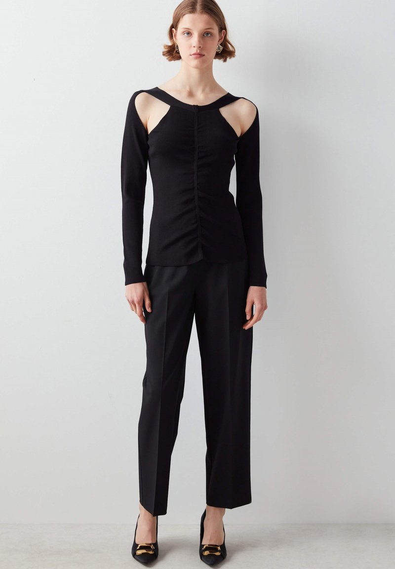 Ipekyol CUTOUT KNITWEAR - Langarmshirt - Black