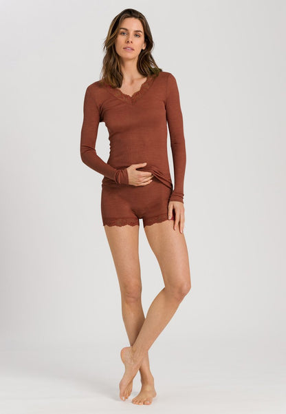 HANRO Nachtwäsche Shirt - Marsala