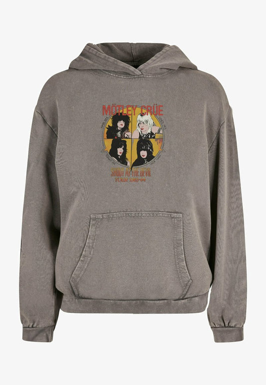  MOTLEY CRUE - SATD VINTAGE ACID WASHED OVERSIZE - Kapuzenpullover - Asphalt