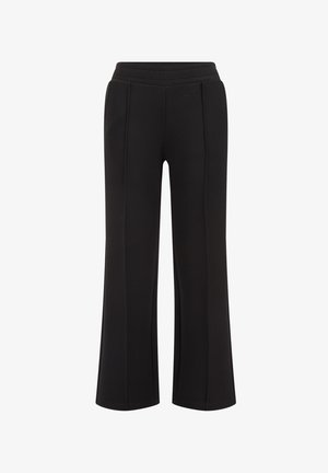 WE FASHION WIDE LEG MET DESSIN - CURVE - Stoffhose - Black