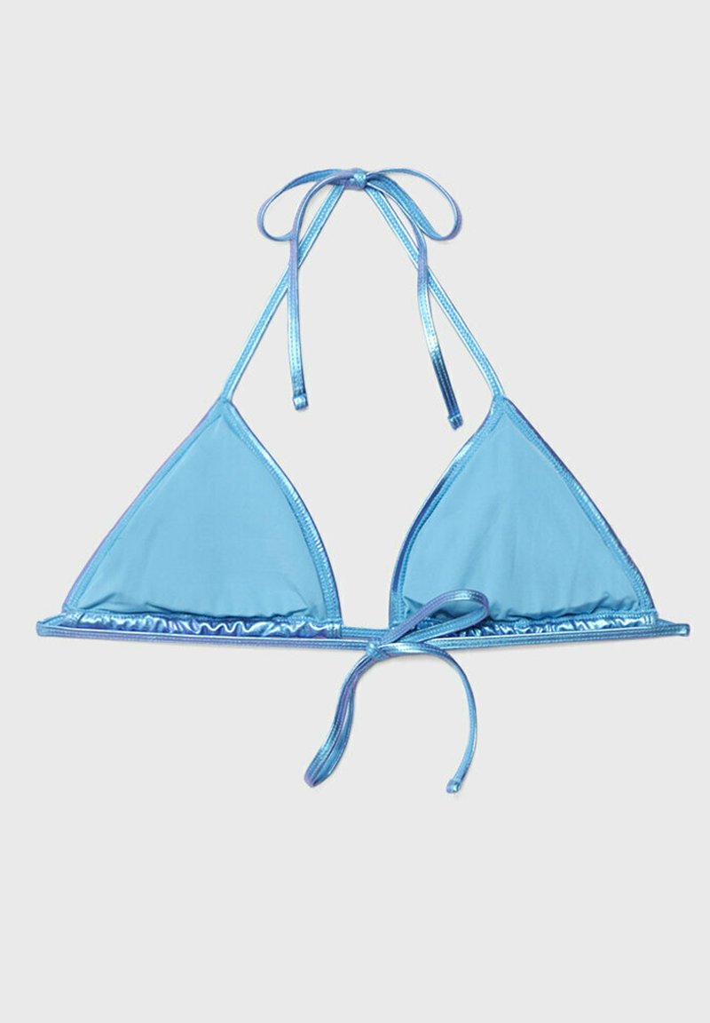 Stradivarius Bikini-Top - Metallic Blue