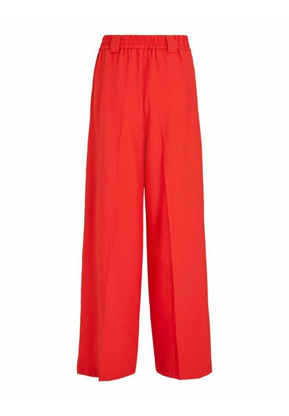 Vila MIT WEITEM BEIN PETITE - Stoffhose - Flame Scarlet