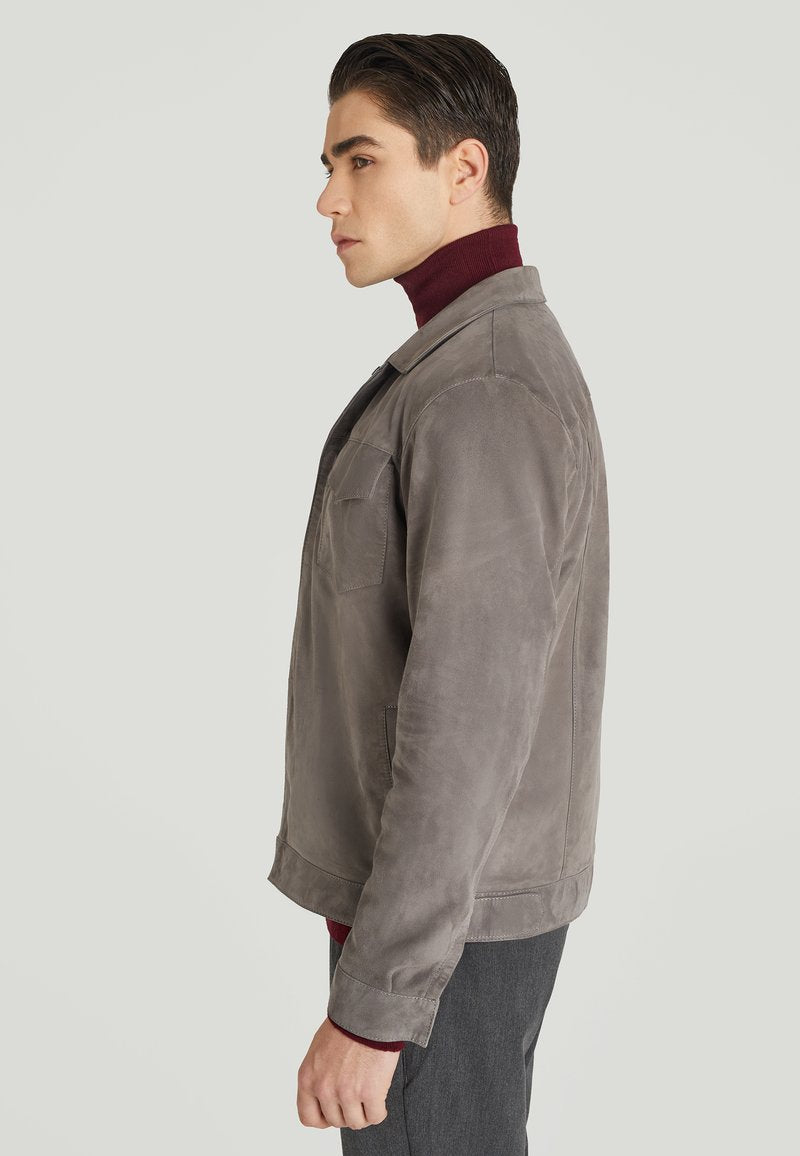  Lederjacke - Grey