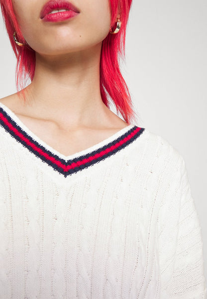 Hollister Co. PREPPY TURTLENECK - Strickpullover - White