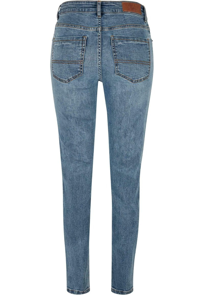 URBAN CLASSICS MID WAIST - Jeans Skinny Fit - Midstone Washed