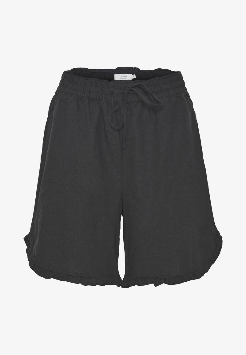 B.young BYFALAKKA FRILL SH - Shorts - Black