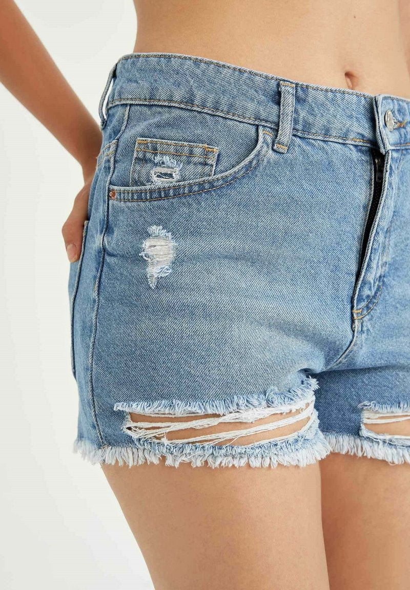 DeFacto HOT - Jeans Shorts - Blue