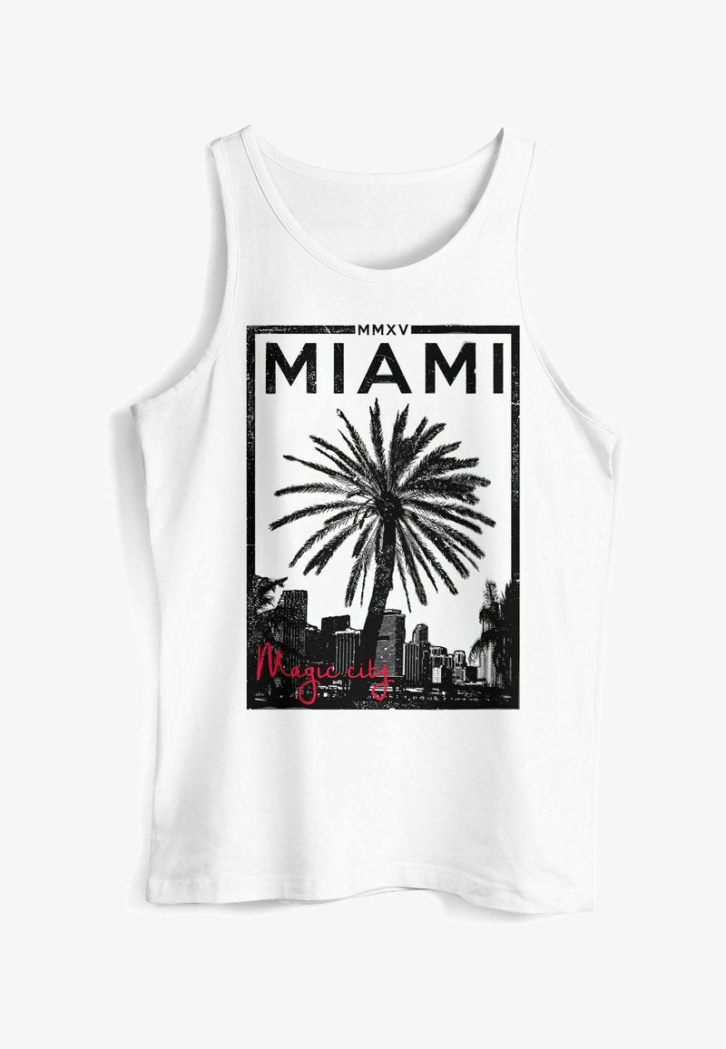  TANK MIAMI BEACH PALMEN SKYLINE NEVERLESS - Top - Schwarz