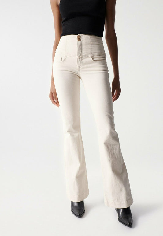  DIVA SLIMMING FLARE - Jeans Bootcut - Perle_010