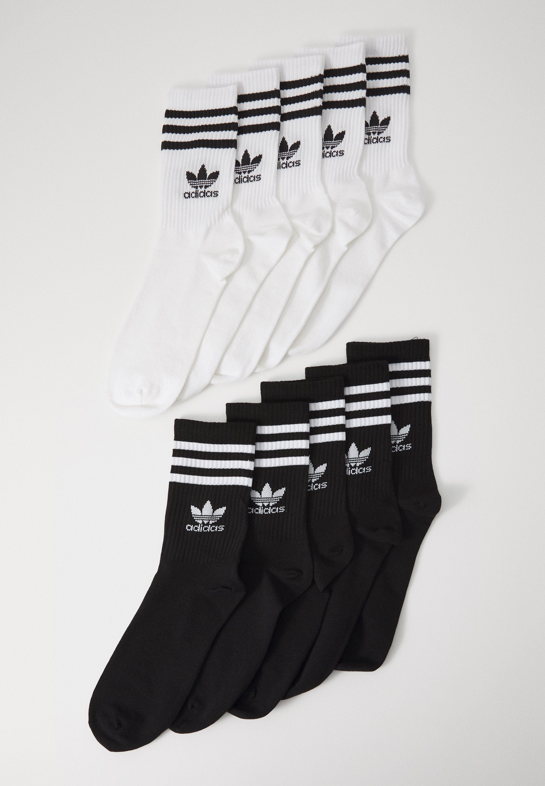 Adidas Originals STRIP UNISEX 10 PACK - Socks - White/black