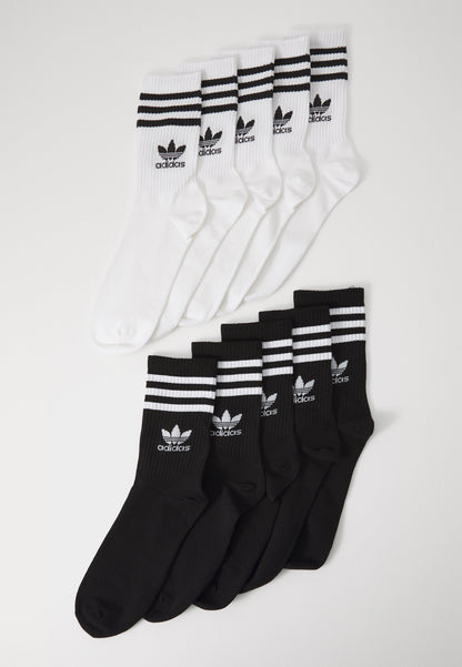 Adidas Originals STRIP UNISEX 10 PACK - Socks - White/black